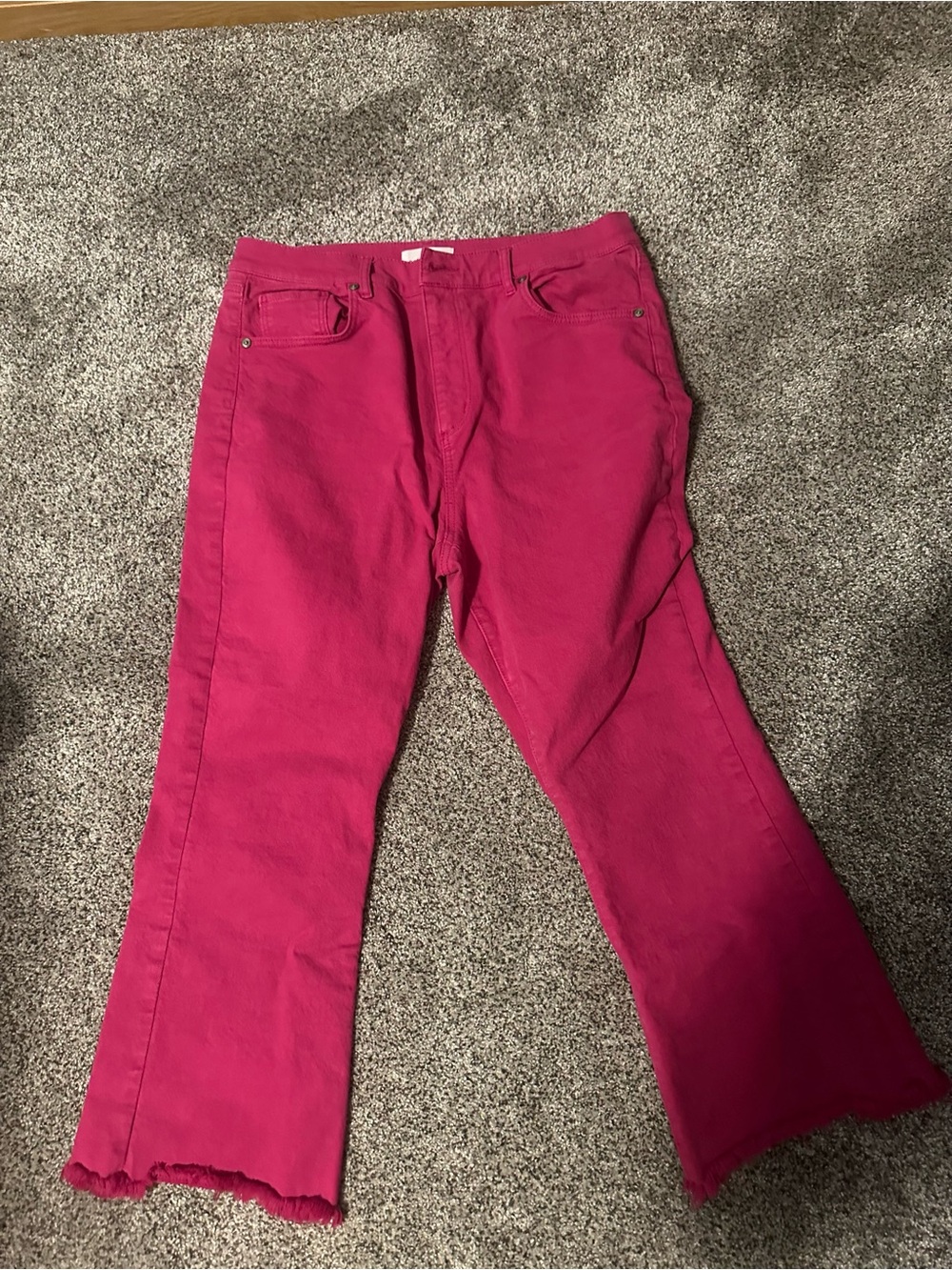 LOFT Pink Wide-Leg Capris